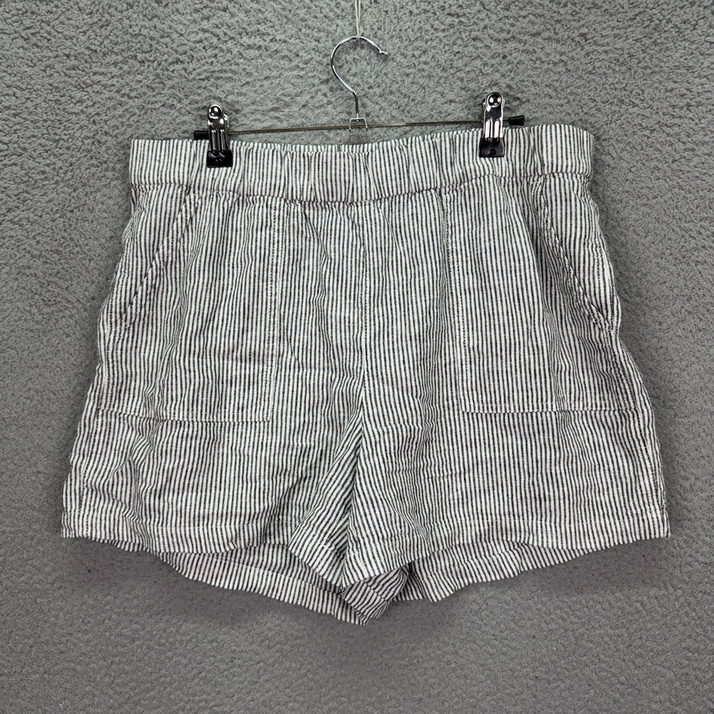 J Crew Shorts Womens M Linen Viscose Lounge Pull On Beachy Coastal Resort Preppy - Picture 1 of 8